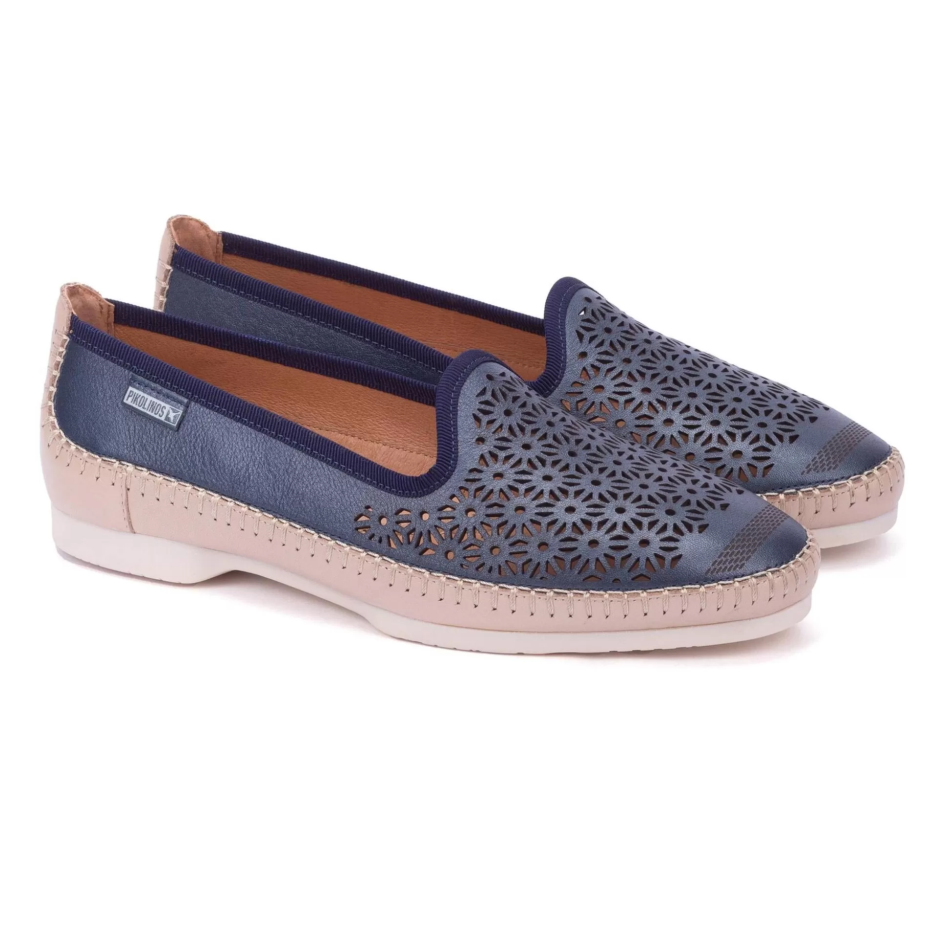 Pikolinos Flache Schuhe^Aguilas | Blauer Perforierter Damen-Slipper